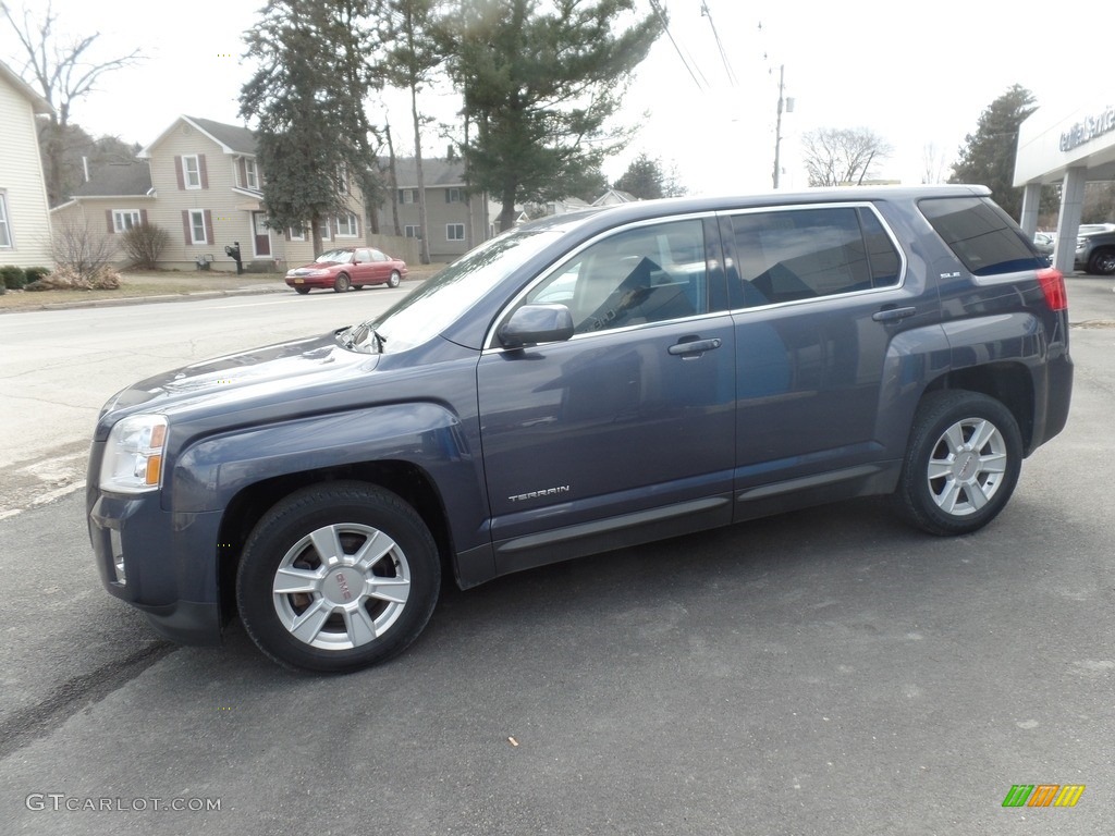 2013 Terrain SLE AWD - Atlantis Blue Metallic / Jet Black photo #4