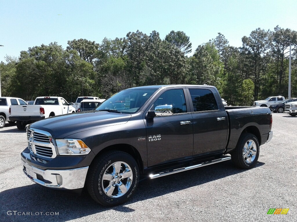 2018 1500 Big Horn Crew Cab - Granite Crystal Metallic / Black/Diesel Gray photo #1