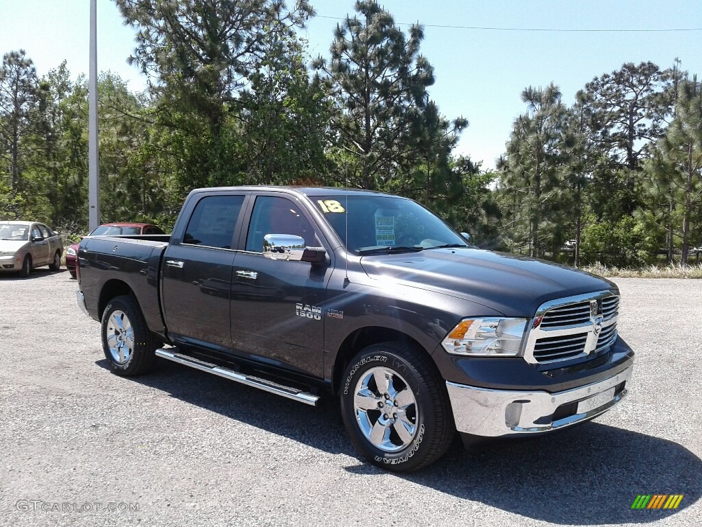 2018 1500 Big Horn Crew Cab - Granite Crystal Metallic / Black/Diesel Gray photo #7