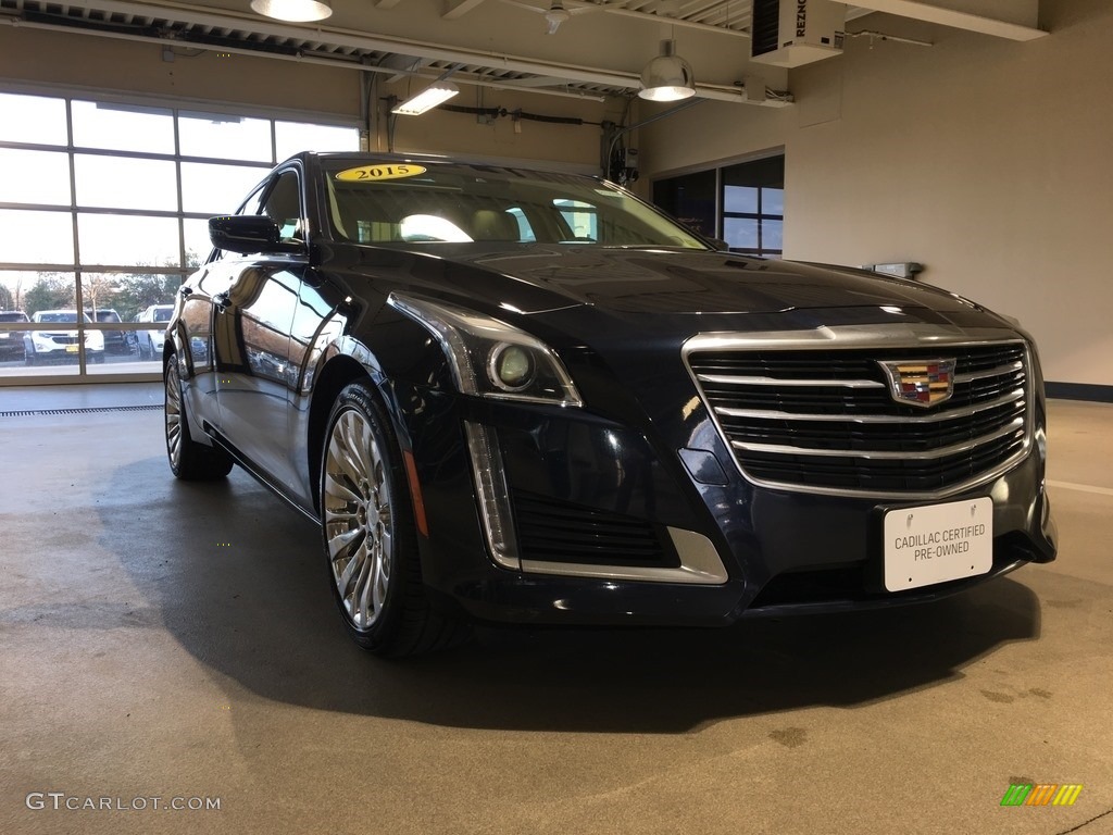 2015 CTS 2.0T Luxury AWD Sedan - Dark Adriatic Blue Metallic / Light Cashmere/Medium Cashmere photo #1