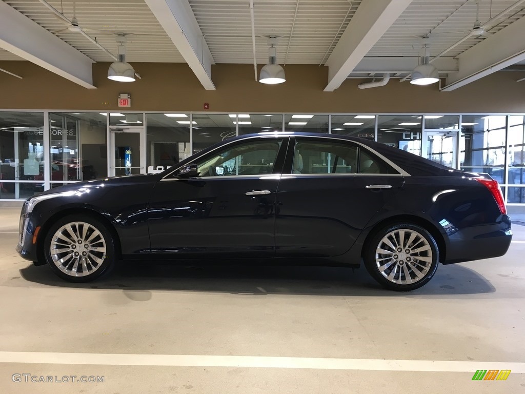 2015 CTS 2.0T Luxury AWD Sedan - Dark Adriatic Blue Metallic / Light Cashmere/Medium Cashmere photo #3