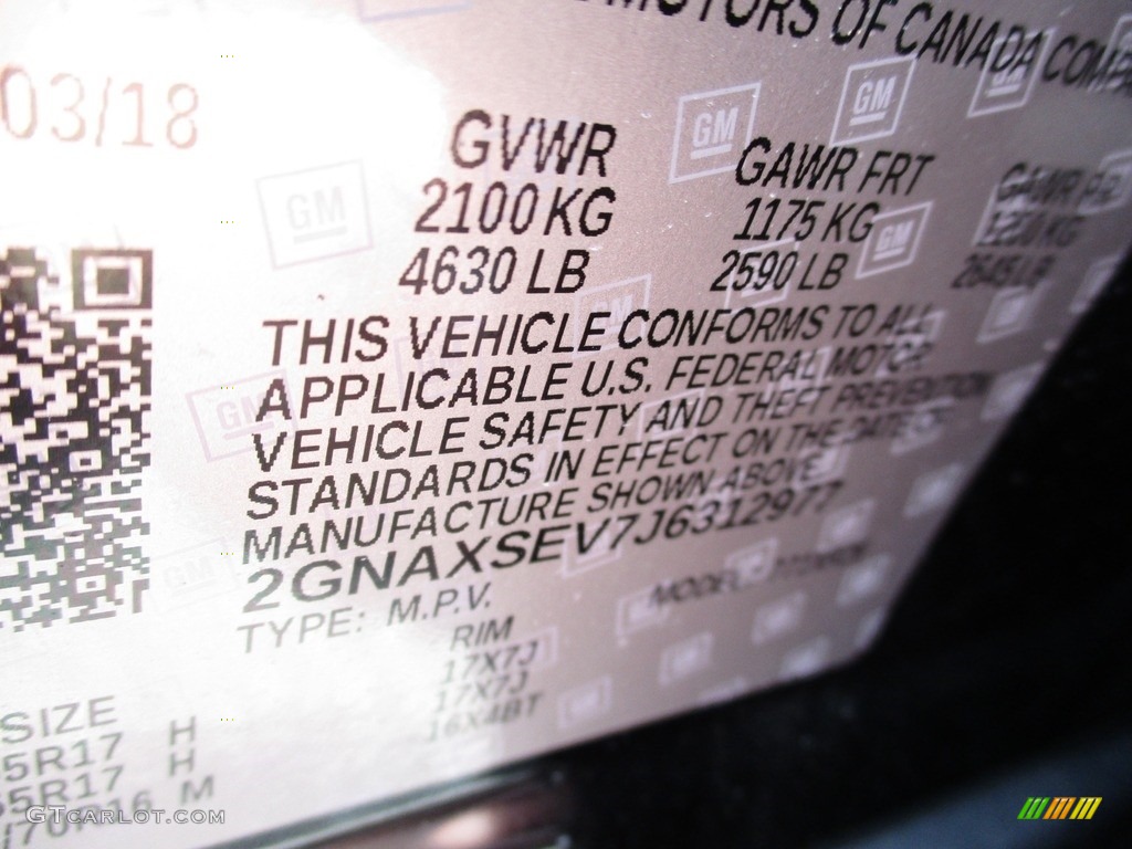 2018 Equinox LT AWD - Mosaic Black Metallic / Jet Black photo #14