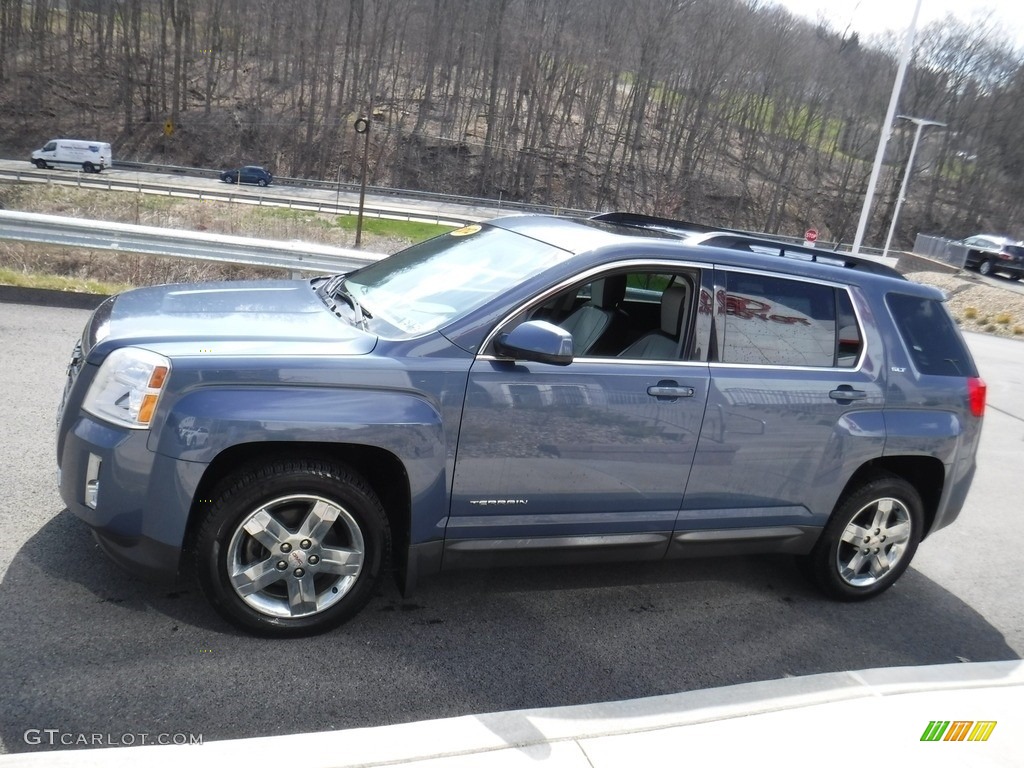 2012 Terrain SLT AWD - Steel Blue Metallic / Light Titanium photo #8