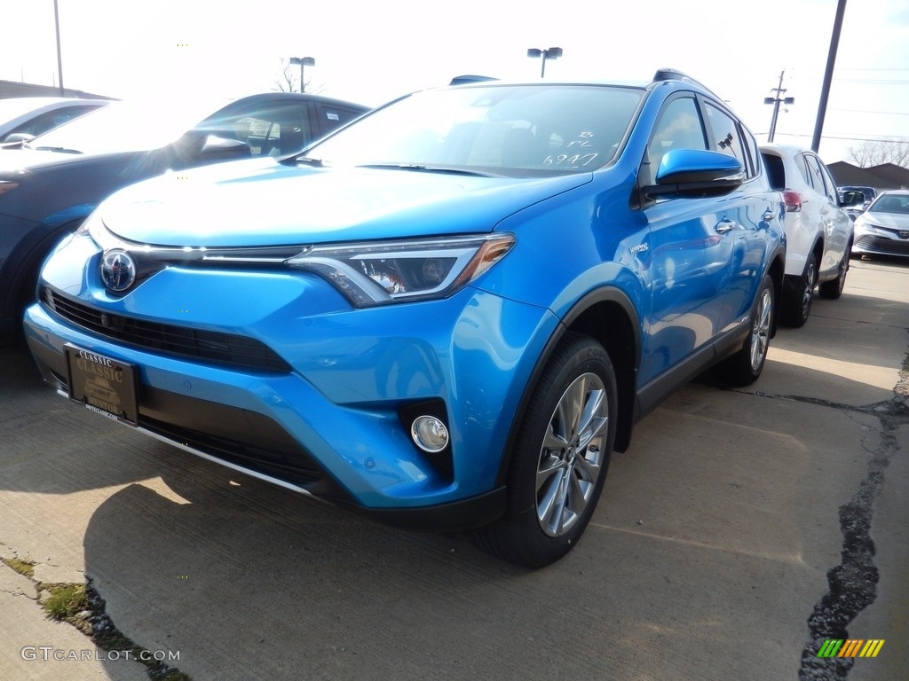 2018 RAV4 Limited AWD Hybrid - Electric Storm Blue / Black photo #1