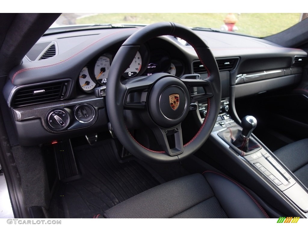 2018 Porsche 911 GT3 Black Steering Wheel Photo #126576245