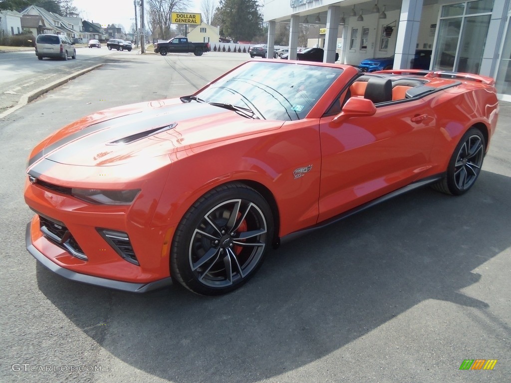 Crush (Orange) 2018 Chevrolet Camaro SS Convertible Hot Wheels Package Exterior Photo #126578732