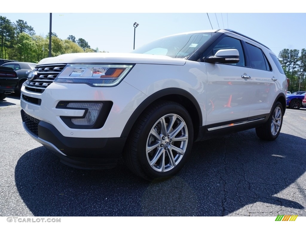 2017 Explorer Limited - White Platinum / Medium Light Camel photo #3