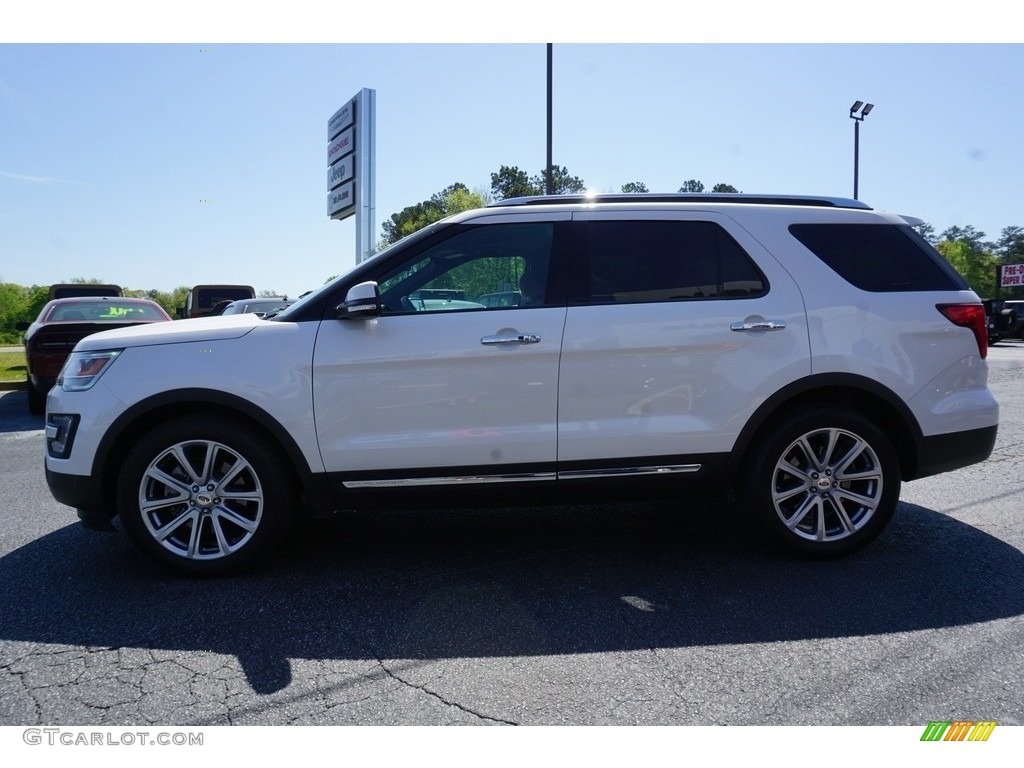 2017 Explorer Limited - White Platinum / Medium Light Camel photo #4