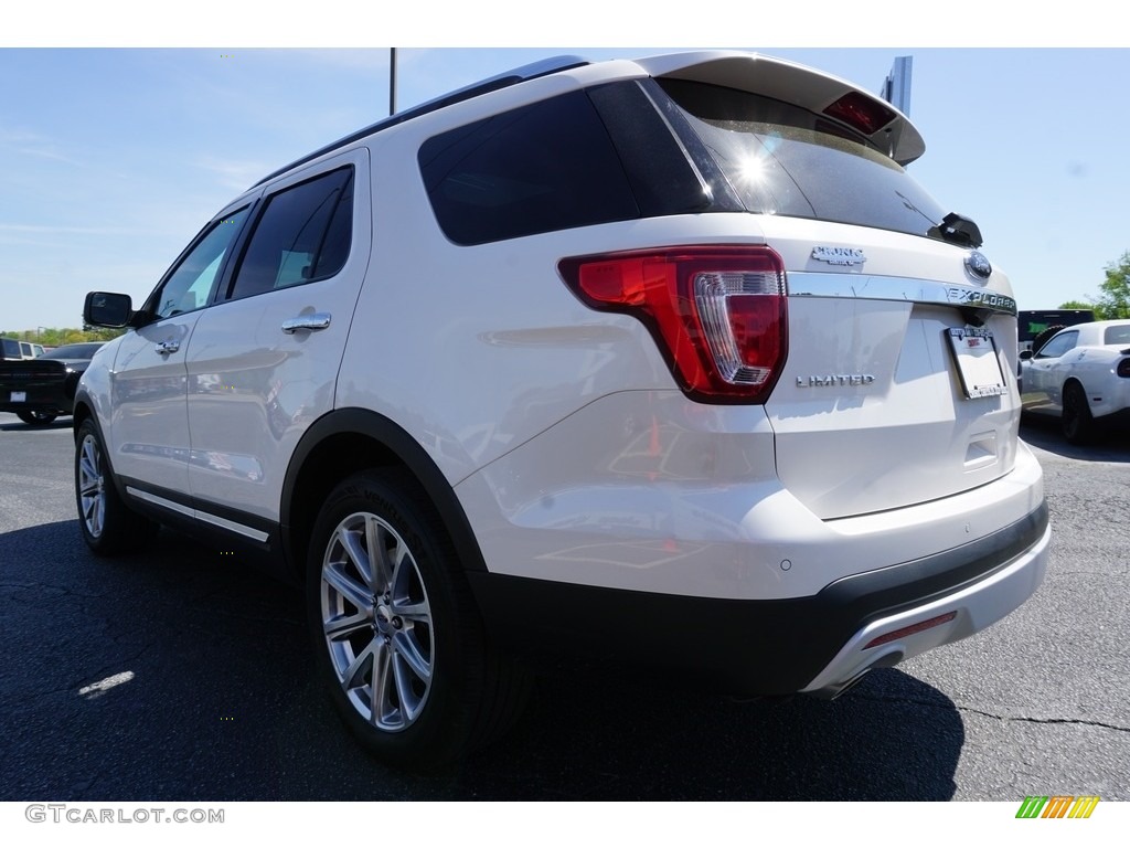2017 Explorer Limited - White Platinum / Medium Light Camel photo #13
