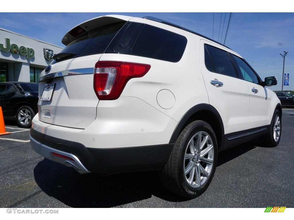 2017 Explorer Limited - White Platinum / Medium Light Camel photo #15