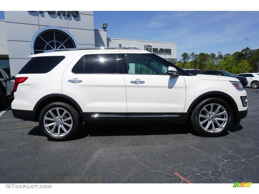 2017 Explorer Limited - White Platinum / Medium Light Camel photo #16