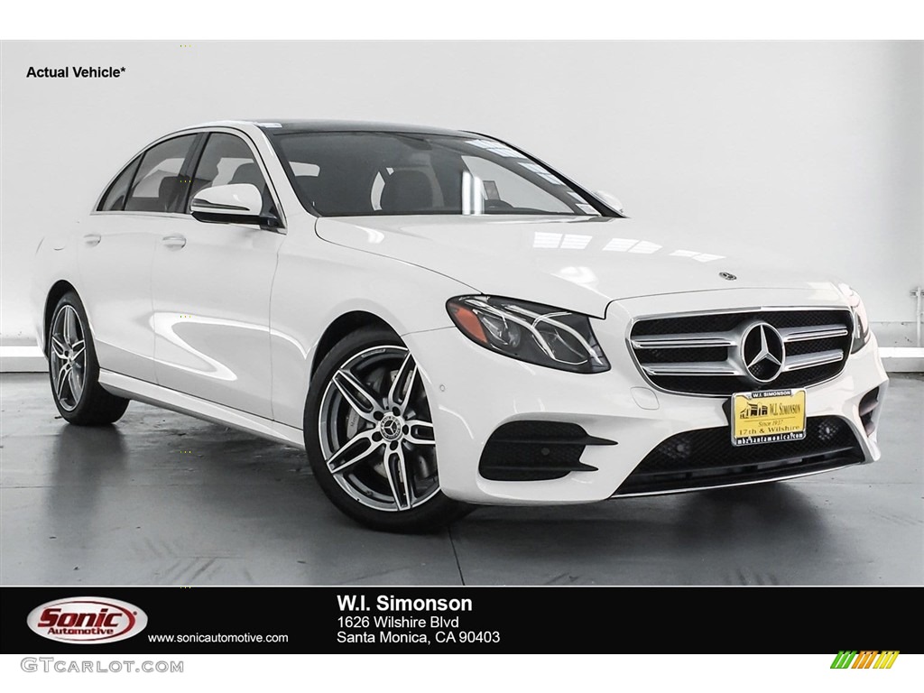 2018 E 300 Sedan - Polar White / Black photo #1