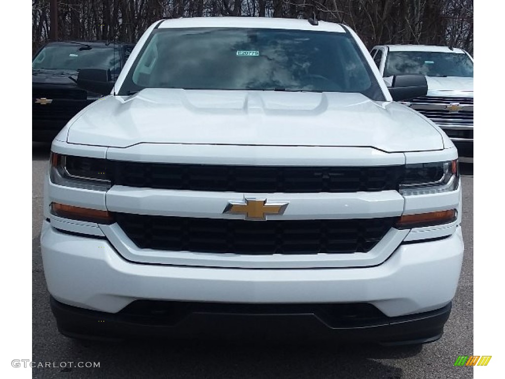 2018 Silverado 1500 Custom Crew Cab 4x4 - Summit White / Dark Ash/Jet Black photo #2