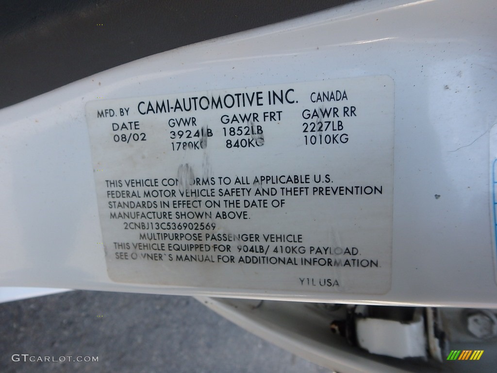 2003 Tracker 4WD Hard Top - White / Medium Gray photo #14