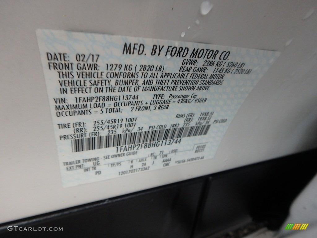 2017 Taurus Limited - White Platinum / Charcoal Black photo #23