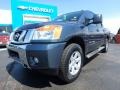 2013 Graphite Blue Nissan Titan SV Crew Cab 4x4  photo #2