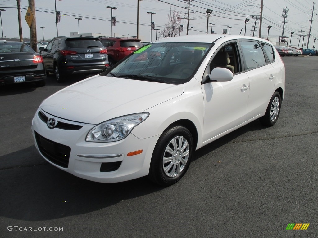 2012 Elantra GLS Touring - Polar White / Beige photo #2