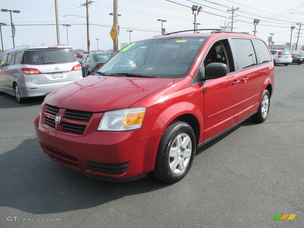 2009 Grand Caravan SE - Inferno Red Crystal Pearl / Dark Slate Gray/Light Shale photo #2