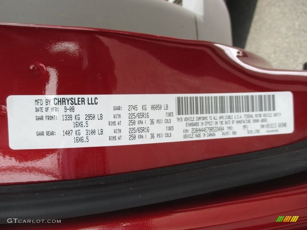 2009 Grand Caravan SE - Inferno Red Crystal Pearl / Dark Slate Gray/Light Shale photo #28