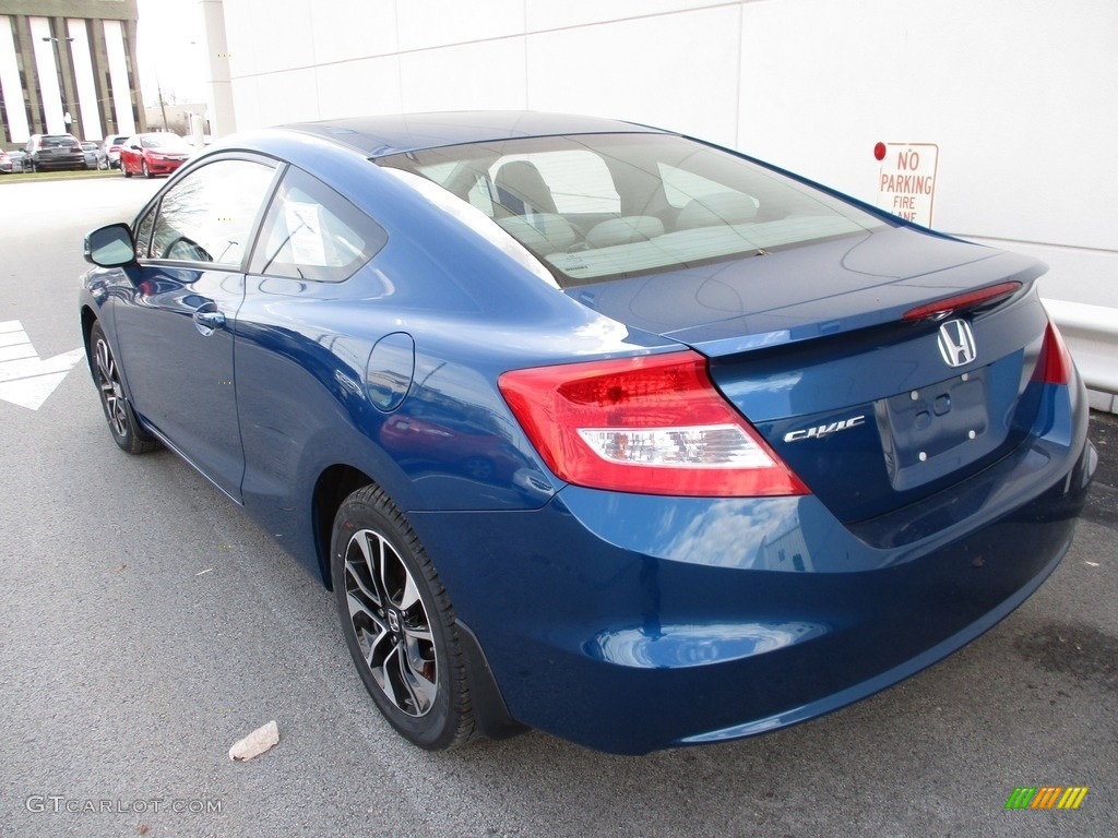 2013 Civic EX Coupe - Dyno Blue Pearl / Gray photo #3