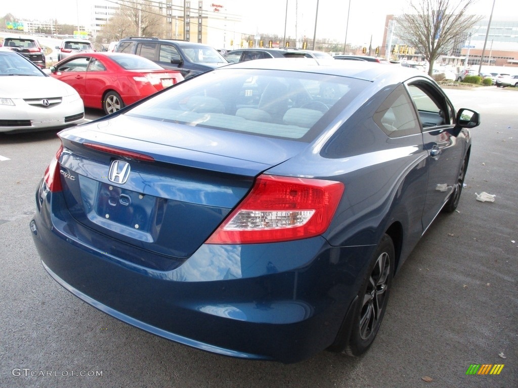 2013 Civic EX Coupe - Dyno Blue Pearl / Gray photo #5