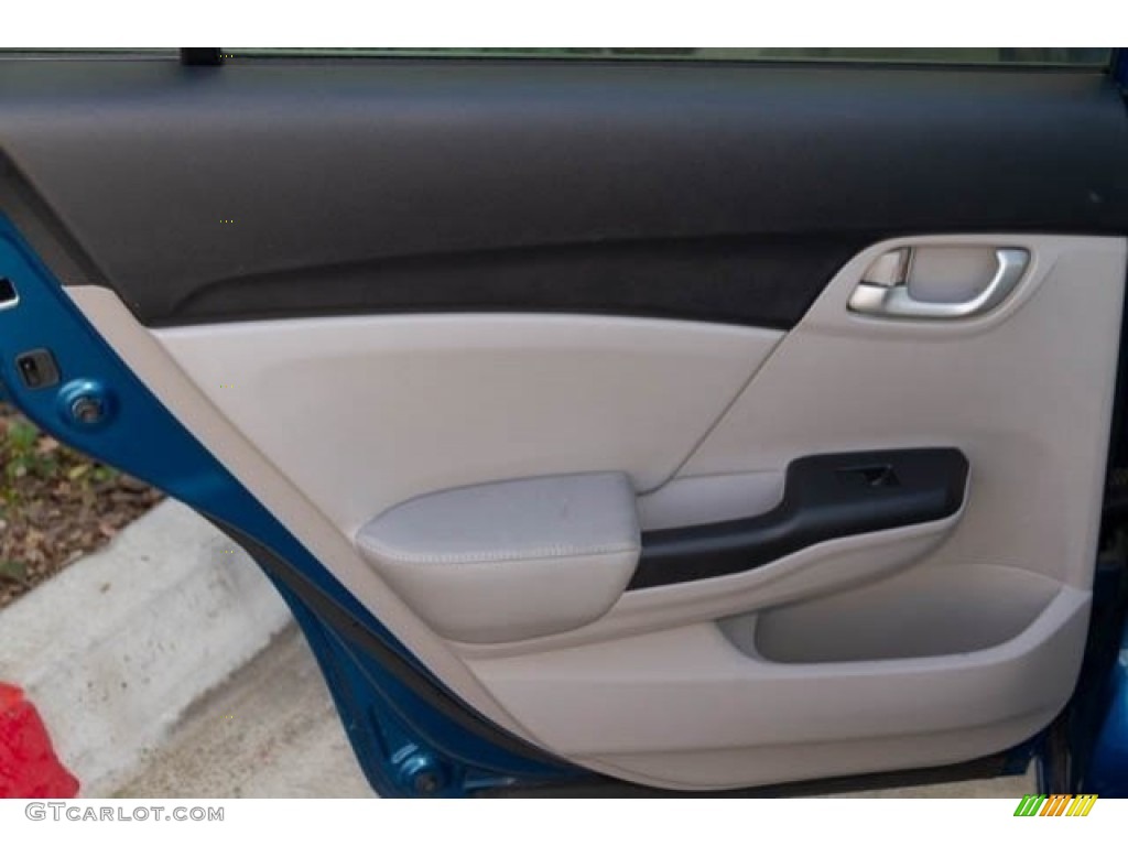 2015 Civic LX Sedan - Dyno Blue Pearl / Gray photo #27