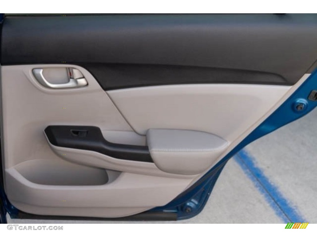 2015 Civic LX Sedan - Dyno Blue Pearl / Gray photo #28