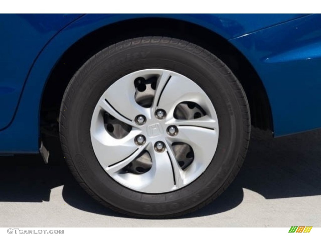 2015 Civic LX Sedan - Dyno Blue Pearl / Gray photo #31