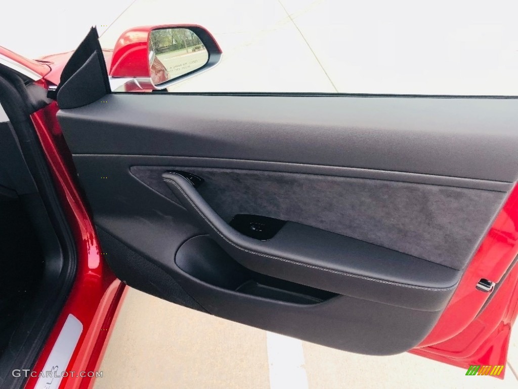 2018 Tesla Model 3 Long Range Black Door Panel Photo #126599324