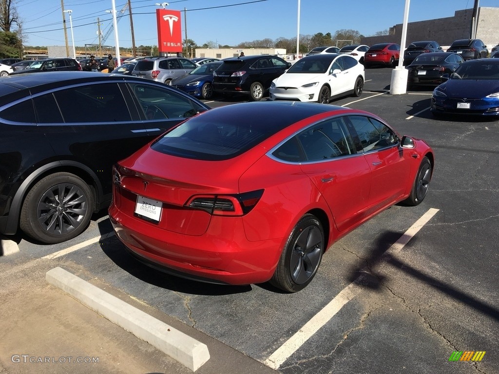 Red Multi-Coat 2018 Tesla Model 3 Long Range Exterior Photo #126599777