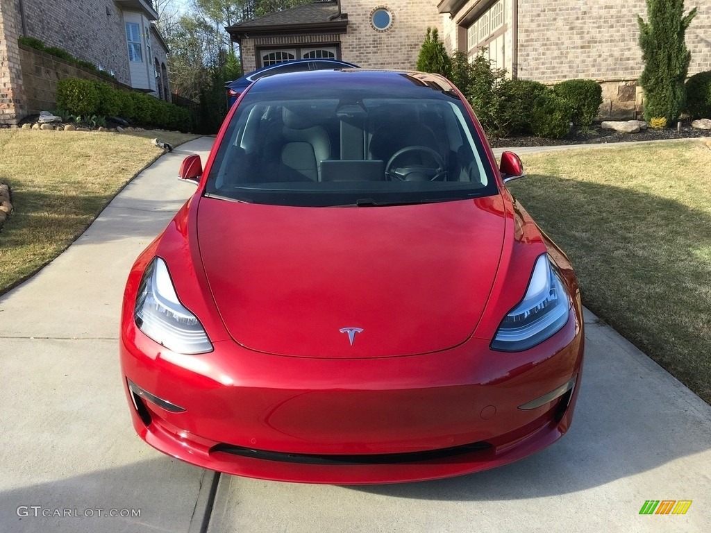 Red Multi-Coat 2018 Tesla Model 3 Long Range Exterior Photo #126599978