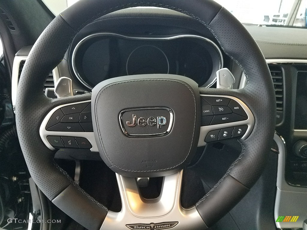 2018 Jeep Grand Cherokee Trackhawk 4x4 Black Steering Wheel Photo #126601043