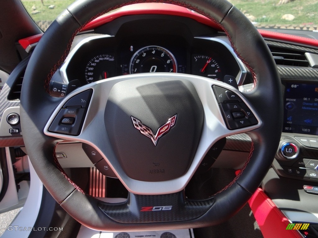 2015 Corvette Z06 Convertible - Arctic White / Adrenaline Red photo #28