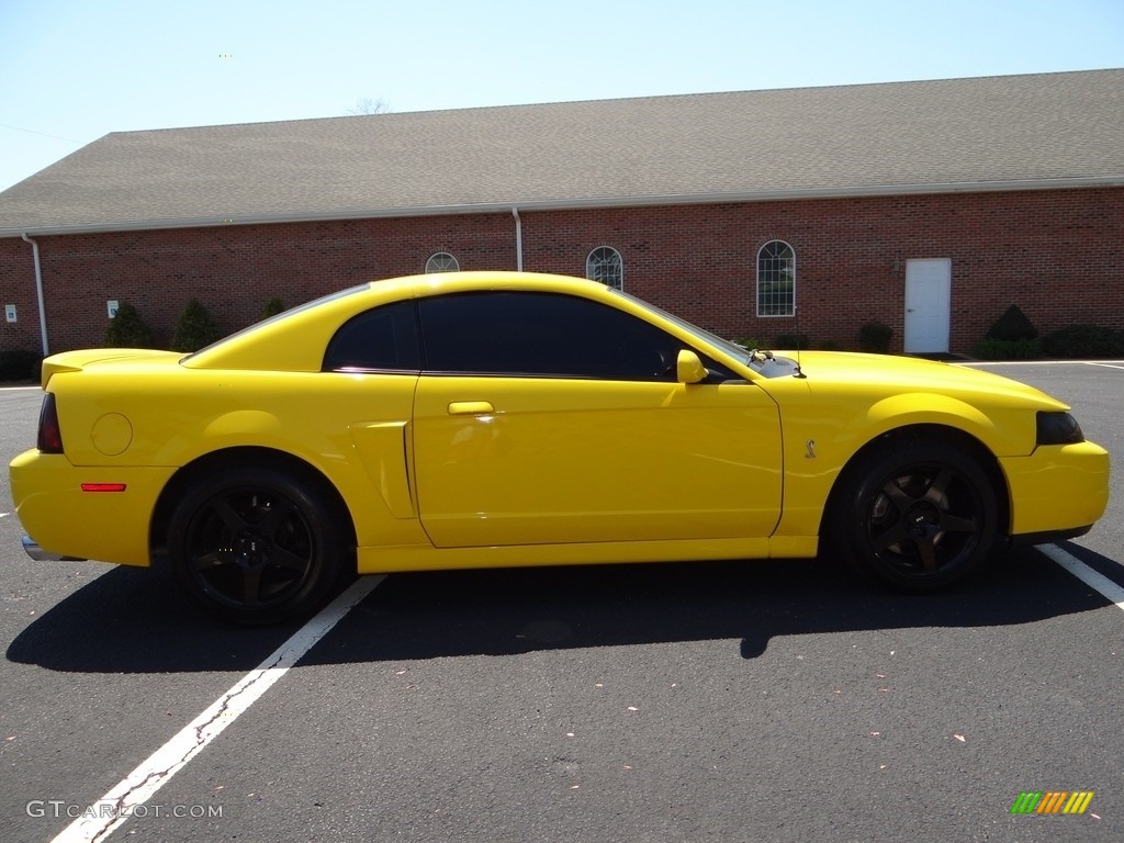 2004 Mustang Cobra Coupe - Screaming Yellow / Dark Charcoal photo #9