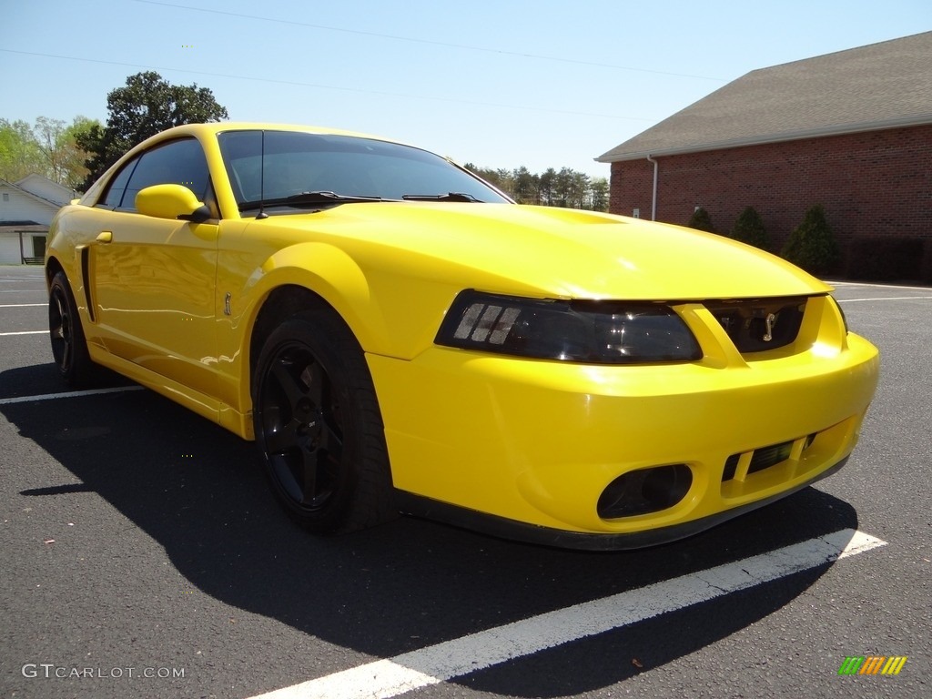 2004 Mustang Cobra Coupe - Screaming Yellow / Dark Charcoal photo #11