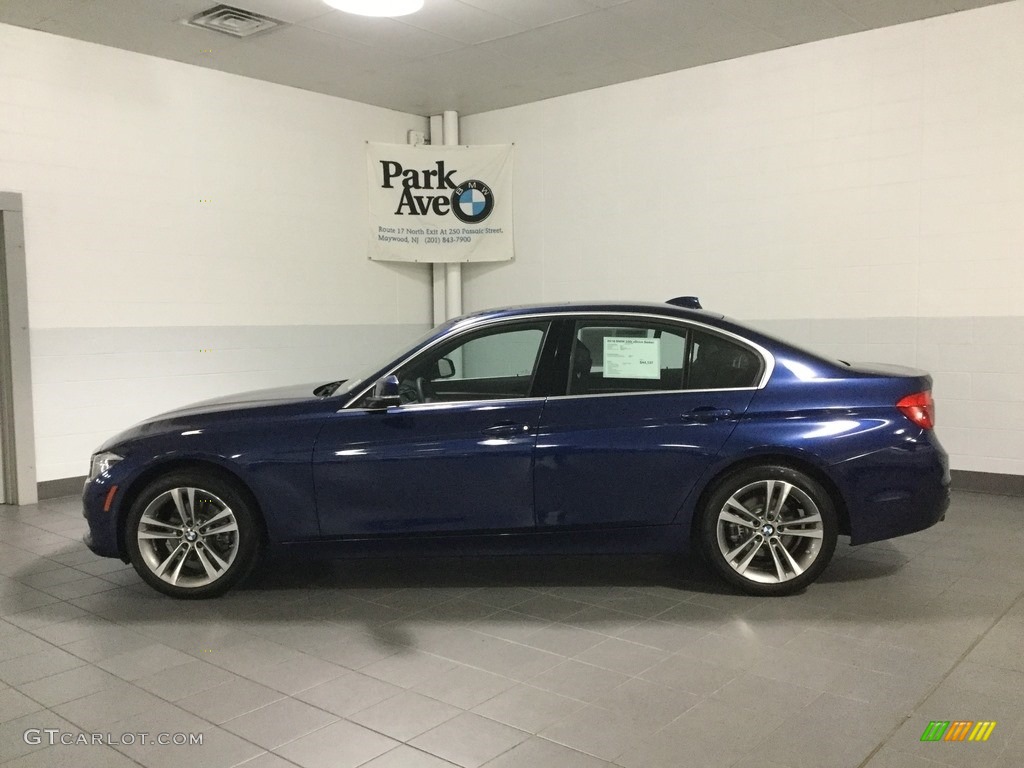 2018 3 Series 330i xDrive Sedan - Mediterranean Blue Metallic / Black photo #2