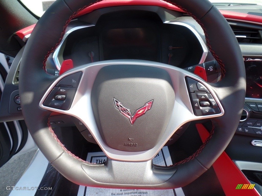 2019 Chevrolet Corvette Grand Sport Coupe Adrenaline Red Steering Wheel Photo #126616662