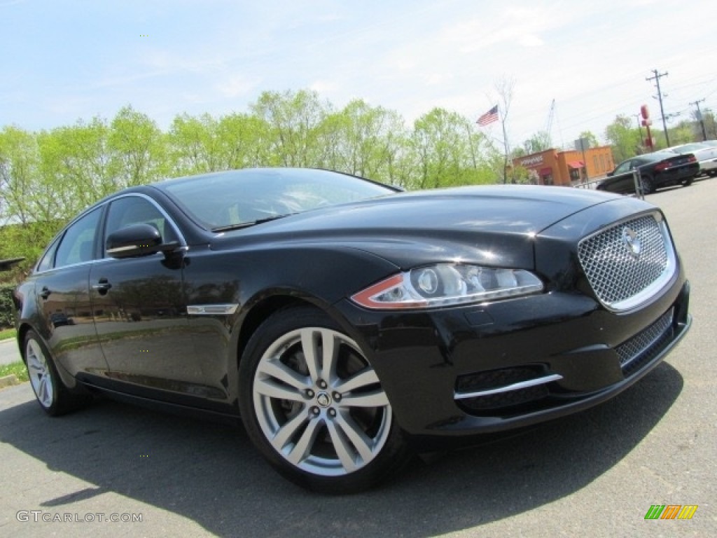 2013 XJ XJL Portfolio AWD - Ebony Black / Jet photo #2