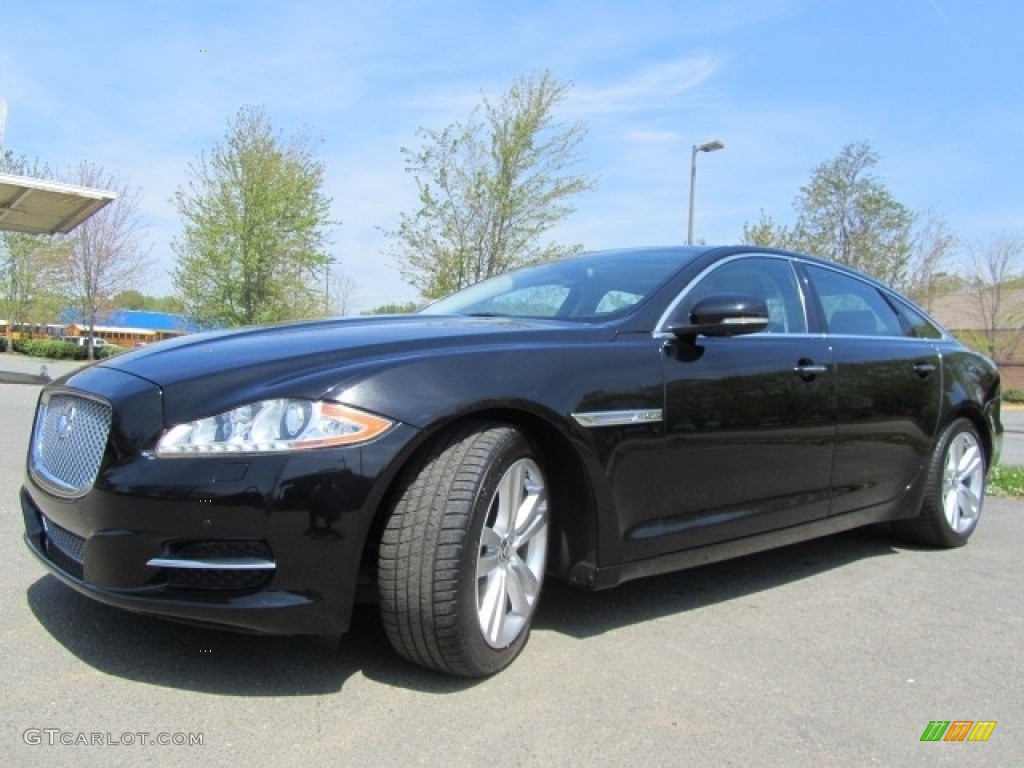 2013 XJ XJL Portfolio AWD - Ebony Black / Jet photo #6