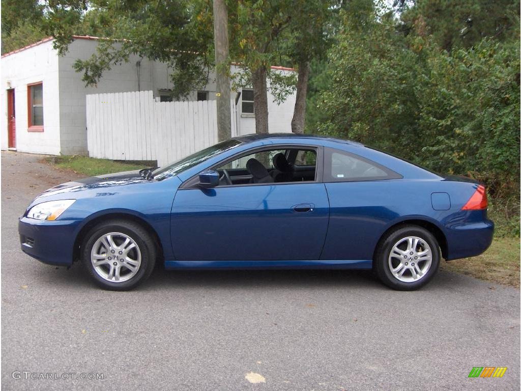 2007 Accord LX Coupe - Sapphire Blue Pearl / Black photo #6