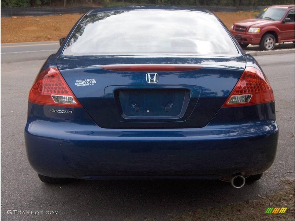 2007 Accord LX Coupe - Sapphire Blue Pearl / Black photo #8