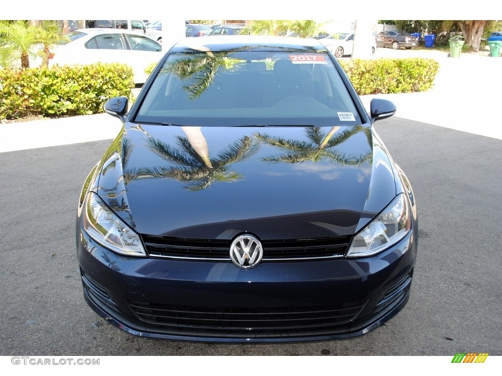 2017 Golf 4 Door 1.8T S - Night Blue Metallic / Titan Black photo #3