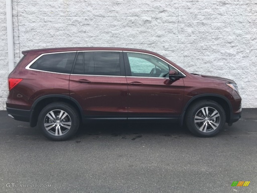 Deep Scarlet Pearl 2018 Honda Pilot EX-L AWD Exterior Photo #126620316