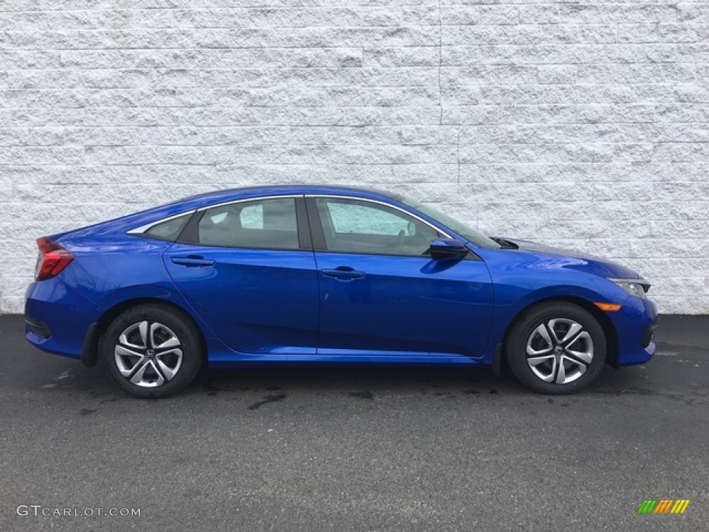 Aegean Blue Metallic 2018 Honda Civic LX Sedan Exterior Photo #126623955