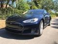 2014 Blue Metallic Tesla Model S   photo #2