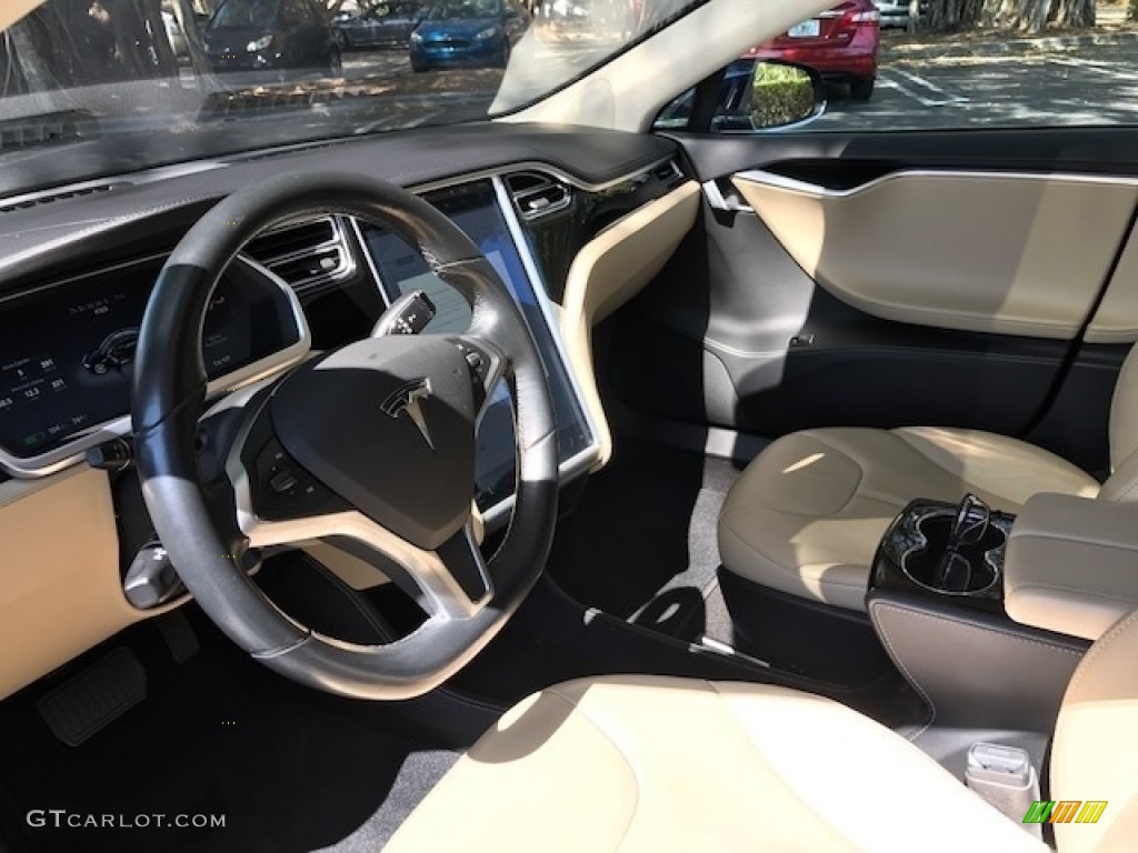 2014 Model S  - Blue Metallic / Tan photo #3
