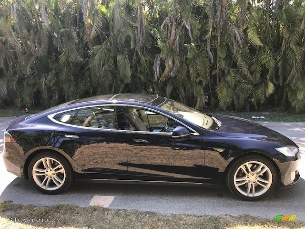 2014 Model S  - Blue Metallic / Tan photo #8