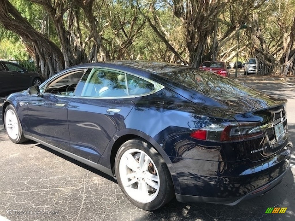 2014 Model S  - Blue Metallic / Tan photo #9