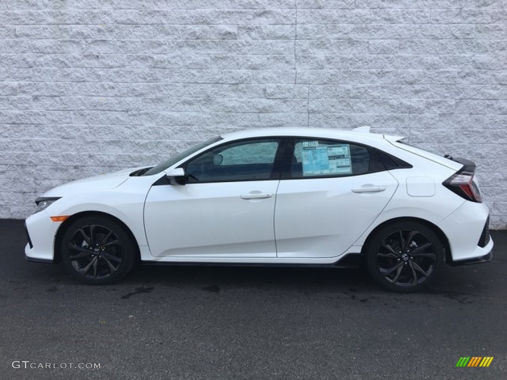White Orchid Pearl 2018 Honda Civic Sport Hatchback Exterior Photo #126624558