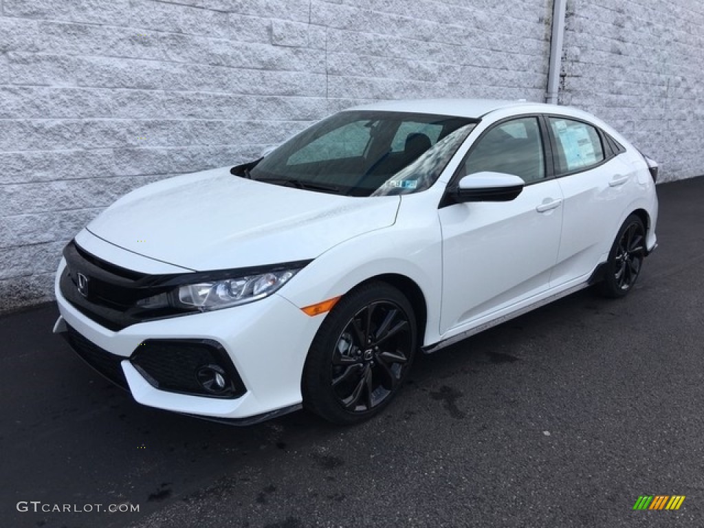 White Orchid Pearl 2018 Honda Civic Sport Hatchback Exterior Photo #126624573